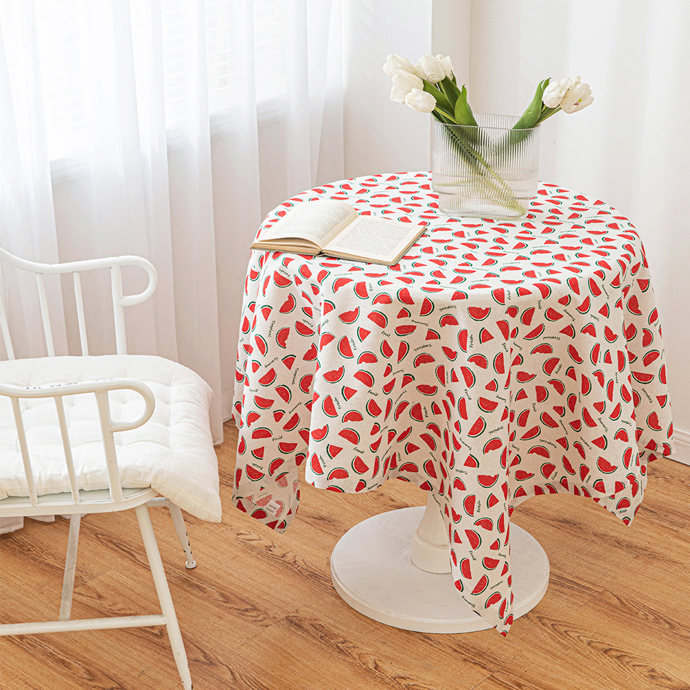 跨境北欧简约桌布小清新ins风派对装饰拍照背景茶几布仿棉麻盖布