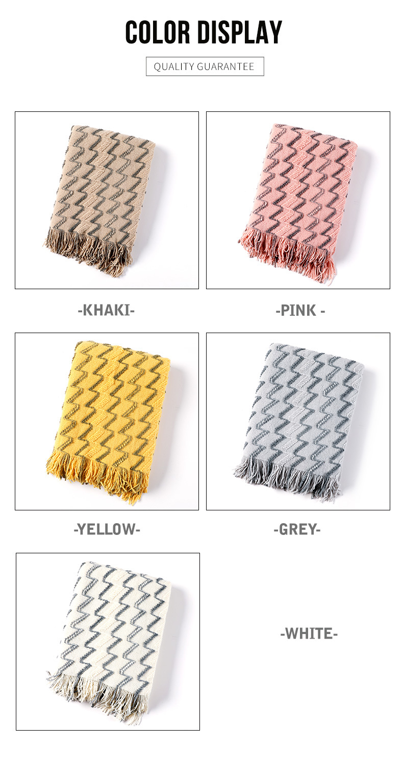 Sofa blanket, knitted blanket, Nordic sofa towel, cover fabric, fringed woolen blanket, air conditioning blanket, nap blanket, pillowbed blanket pic 4