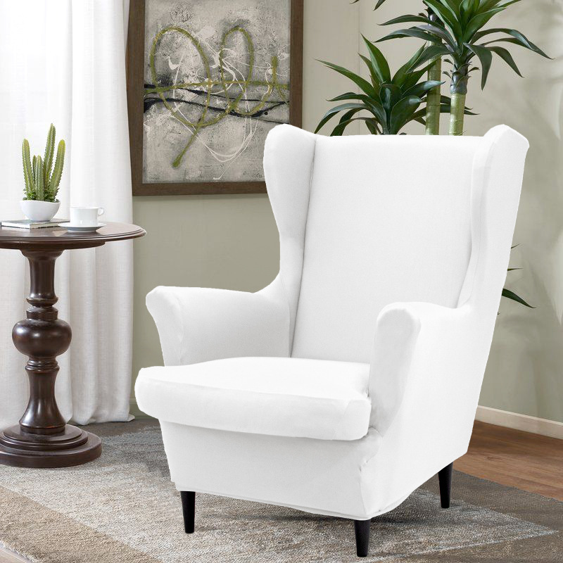 Cross-border all-season universal 160-gram solid color elastic full package Tiger stool Cover Wingback Chair Cover Item Picture