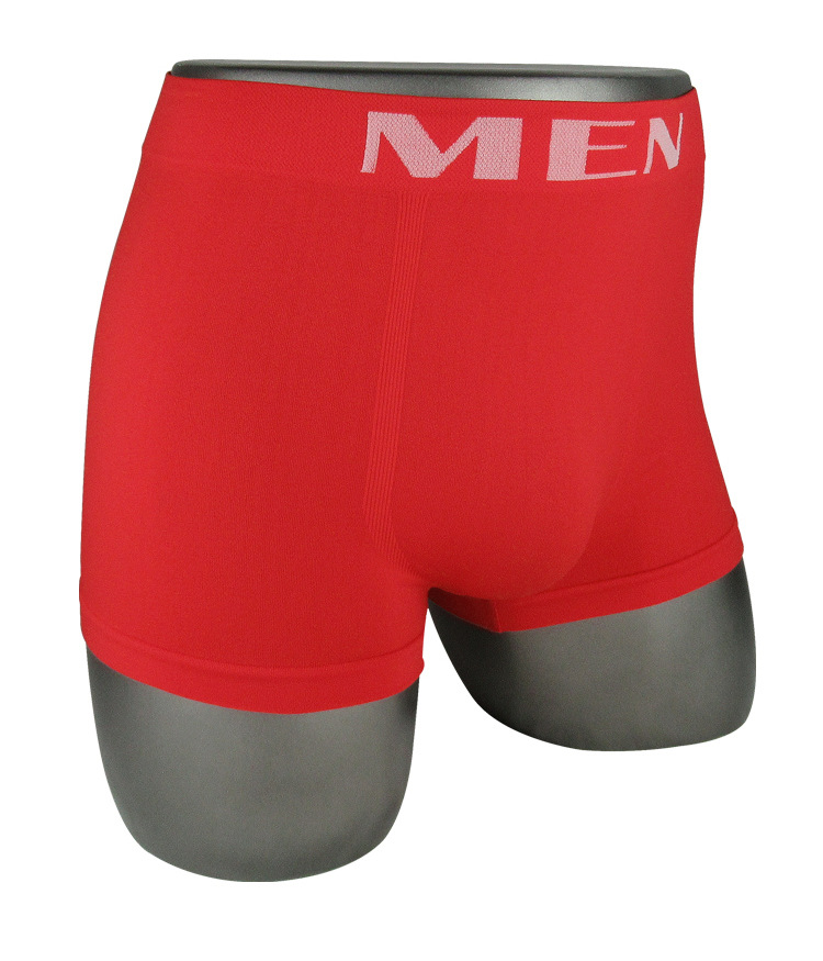 批发跨境无缝男士平角内裤锦纶MEN BOXER BRIEFS 本命年四角裤头详情4