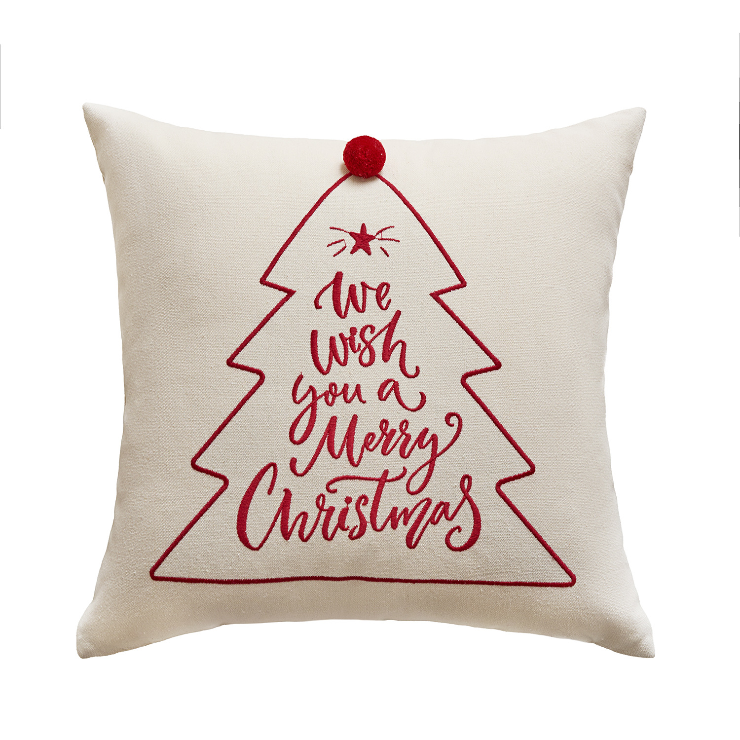Cross-border new Christmas embroidered pillow cushion cover, Christmas tree with balls, 45X45, bed home pillowcase Application Scenario