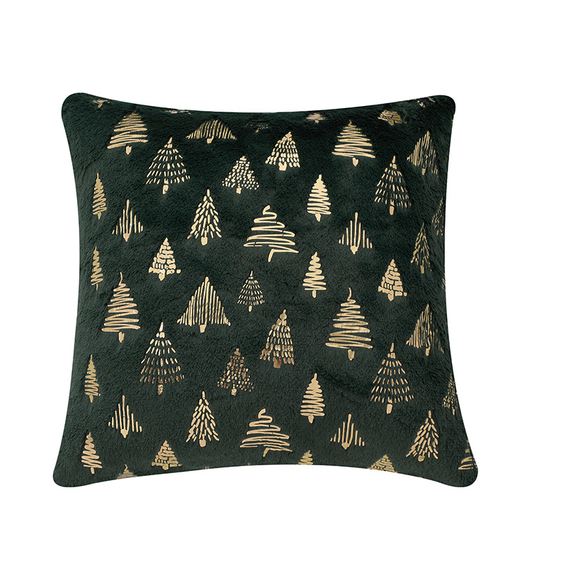New Christmas tree, gilded double-sided pillowcase, cushion cover, atmosphere decoration cushion cover, one-piece consignment Item Picture