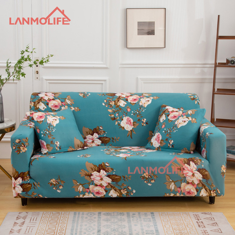 Wholesale of cross-border printed elastic sofa covers, single and double three-seater, all-season universal dust-proof sofa covers Item Picture