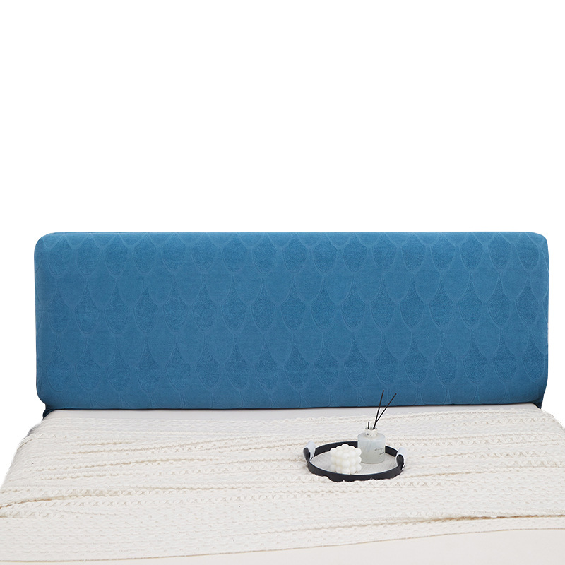 Wholesale of cross-border solid-color corn wool bedhead covers, simple and elastic headboard covers, backrest covers, and dust-proof protective covers Item Picture