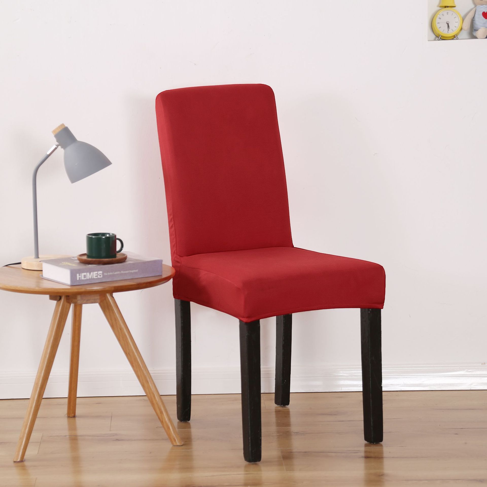 The same solid-color elastic chair covers as those on Douyin and Kuaishou, as well as the plain anti-dirt chair covers and dust-proof chair covers for banquets and restaurants Item Picture