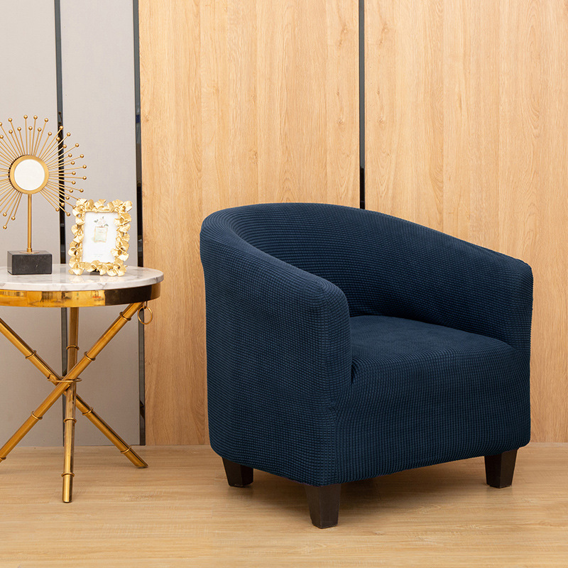 Find a factory to process and customize cross-border solid-color corn wool full-color semi-circular sofa covers