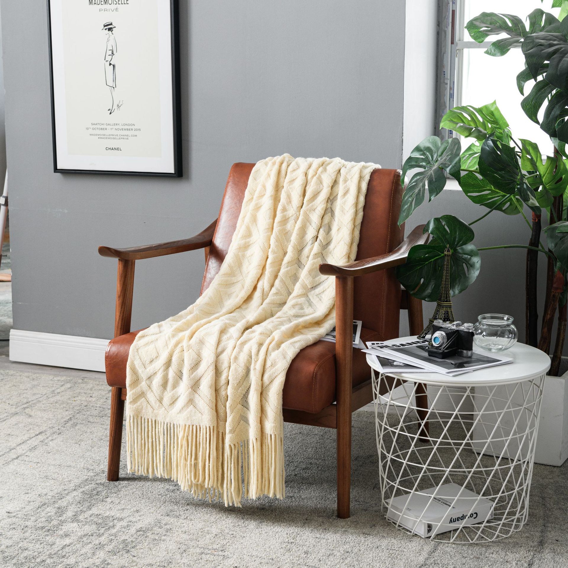 Cross-border Amazon sofa cover blanket bed tail flow Su blanket spring and summer air-conditioned knitted blanket office leisure nap blanket Item Picture