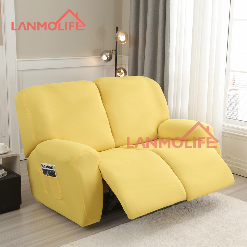 Cross-border four-season elastic Chivas sofa cover Full package Solid color dust-proof double seat recliner cover Split sofa cover Item Picture