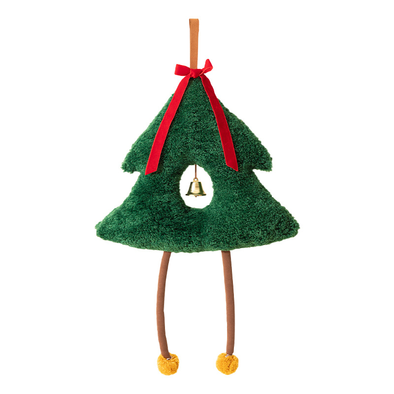 Christmas decorations, plush doors, hanging bells, festive atmosphere, sofa, living room decoration, scene arrangement, Christmas gifts Application Scenario