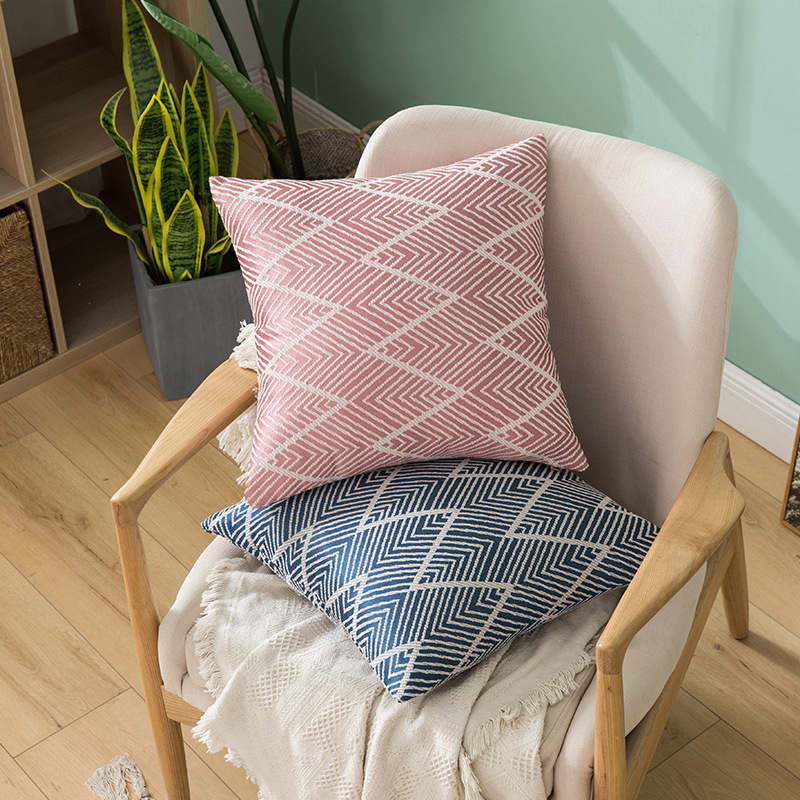 Cotton and linen fabric Japanese-style wavy pillowcase, cushion cover, backrest, pillow, sofa, office and home use Cotton and linen fabric Japanese-style wavy pillowcase, cushion cover, backrest, pillow, sofa, office and home use
