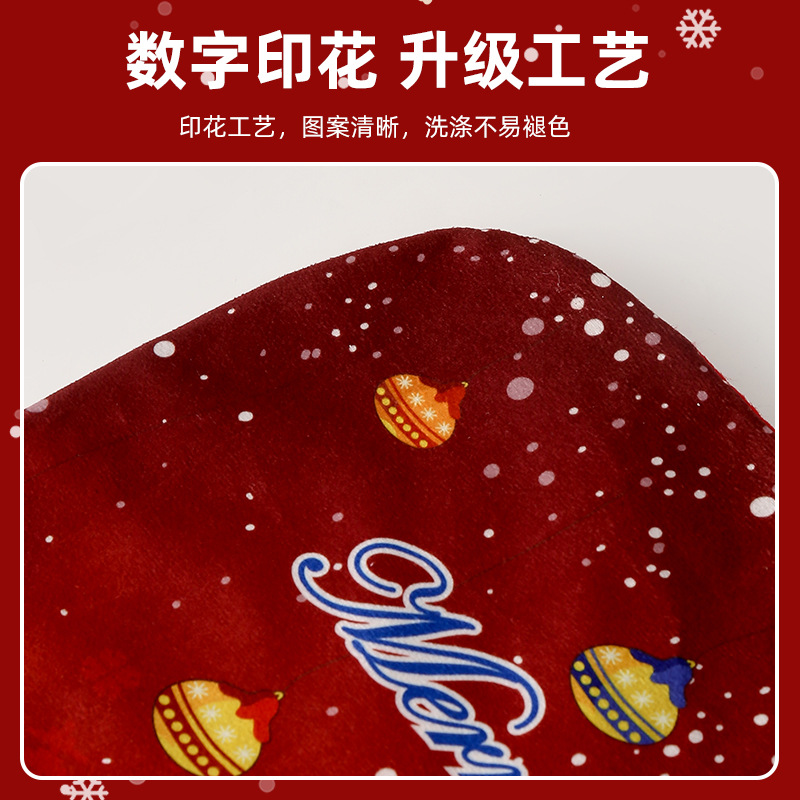 Wholesale of cross-border non-woven fabric Christmas chair covers, creative cartoon printed dining chair covers, festive atmosphere decorative chair covers details Picture