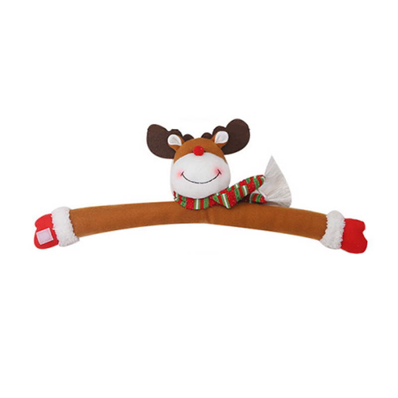 亚马逊圣诞节装饰用品老人雪人窗帘扣酒店家庭装饰门挂门帘装饰品细节图