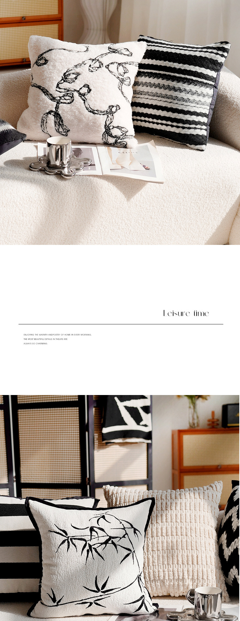 现代简约抱枕轻奢高级感靠枕北欧布艺床上靠垫客厅沙发抱枕套含芯详情12