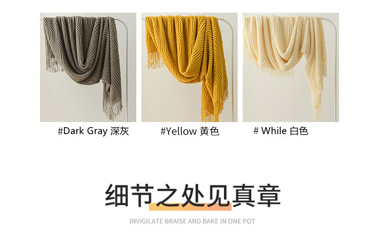 Cross-border knitted teak blanket cover blanket, casual sofa bed end blanket, sofa towel, office nap suitable for all four seasons pic 14