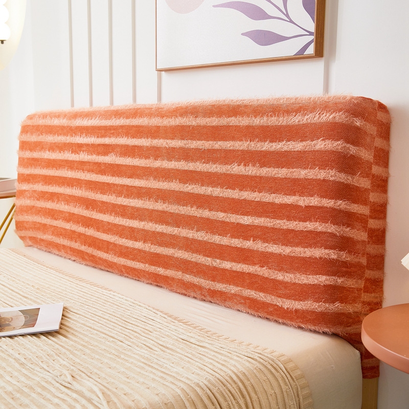 Solid color Chenille feather headrest cover, full cover headrest dust cover, soft cover headrest cover Item Picture