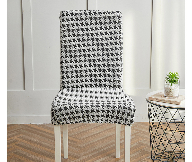 New cross-border chair covers: Thousand Bird grid chair covers, Amazon dining chairs, office waterproof and dustproof chair covers pic 12