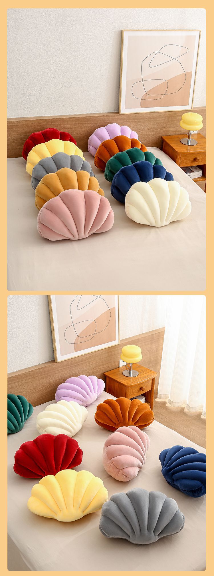 Creative shell throw pillows, plush toys, car sofa cushions, office ornaments, bed cushions, bay window decorative throw pillows pic 6