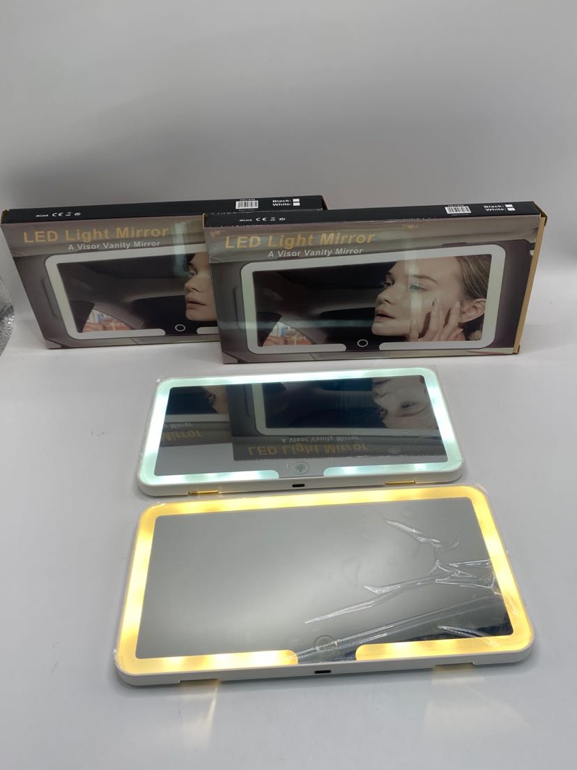 Car sun visors, makeup mirrors, LED lights, anti-breakage car interior products, high-definition mirror surfaces with lights, car grooming mirrors pic 1