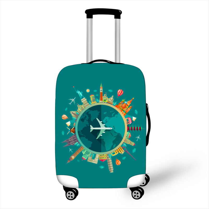 2021 New creative airplane luggage case, travel water-repellent fashionable leather case, direct supply from spandex manufacturer Item Picture
