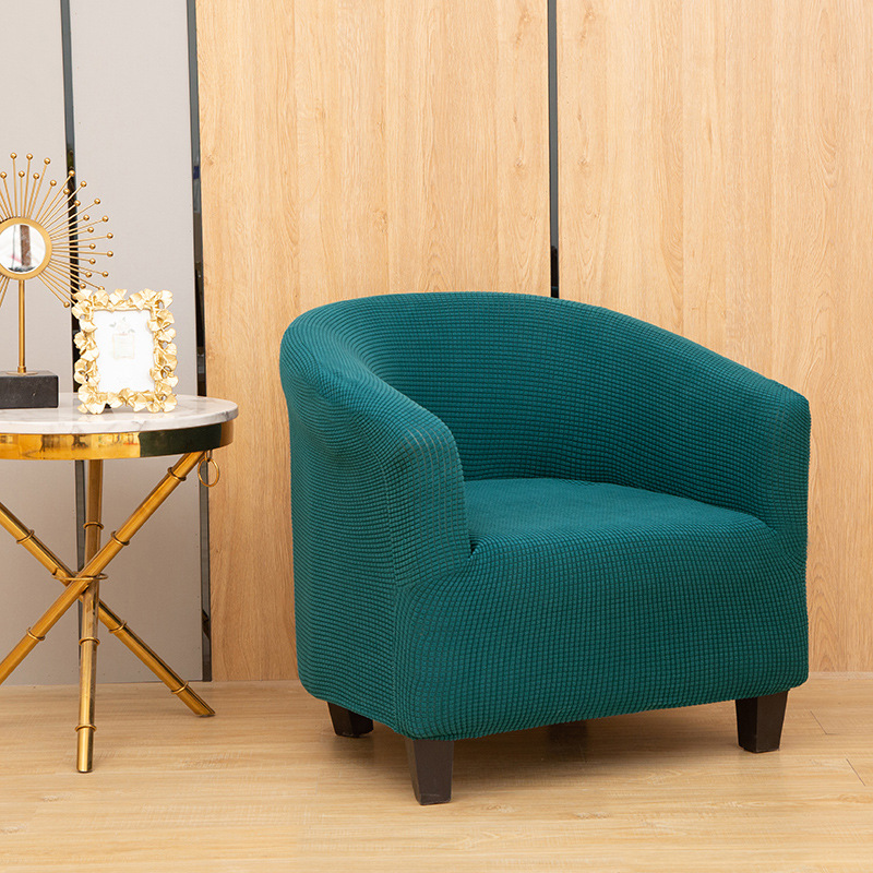 Find a factory to process and customize cross-border solid-color corn wool full-color semi-circular sofa covers details Picture
