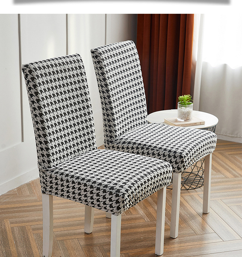 New cross-border chair covers: Thousand Bird grid chair covers, Amazon dining chairs, office waterproof and dustproof chair covers pic 19