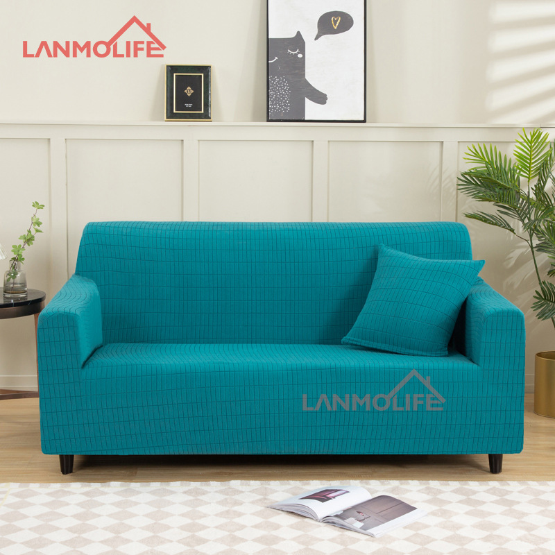 LAN Ya Style velvet stretch sofa Cover Full package single and double three-seater home fabric simple solid color sofa cover wholesale Item Picture