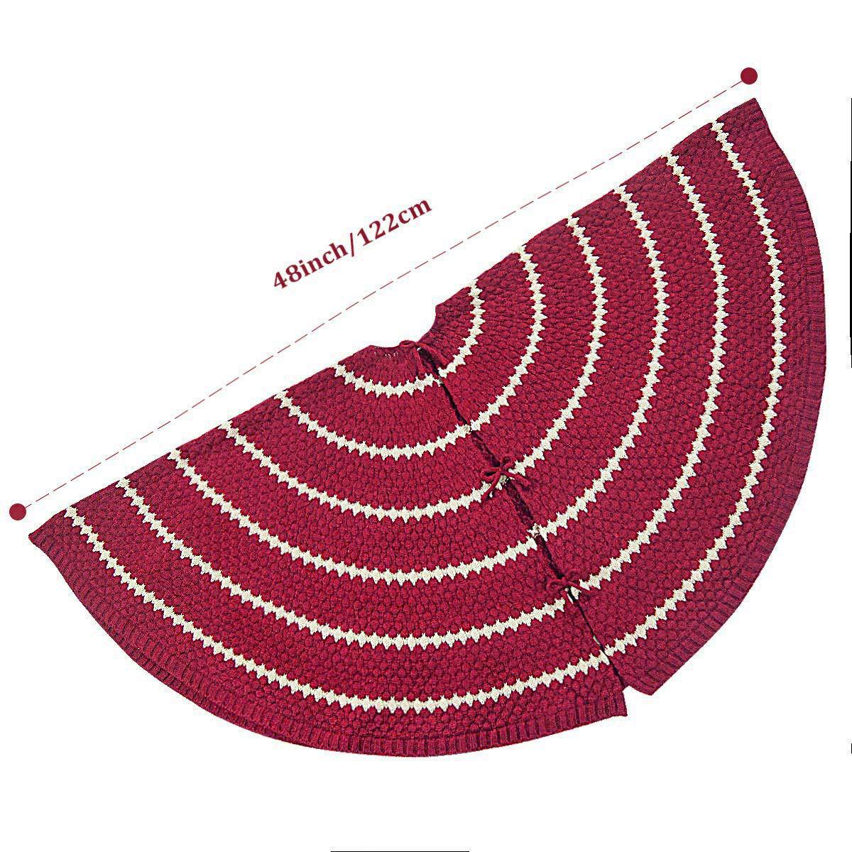 跨境圣诞节48寸树裙多款针织圣诞树装饰围裙小尺寸圣诞裙过节氛围详情36