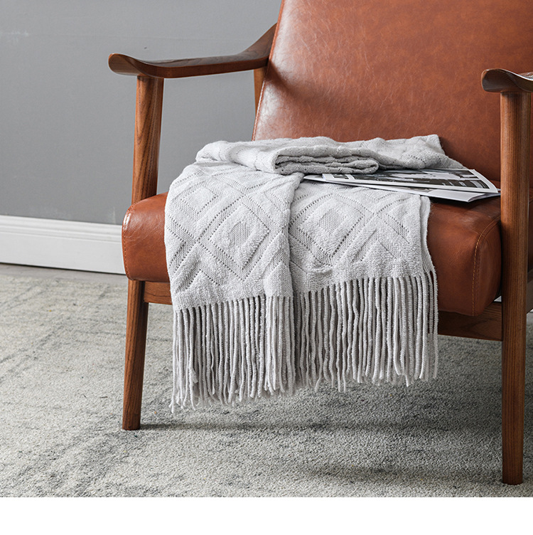 Cross-border Amazon sofa cover blanket bed tail flow Su blanket spring and summer air-conditioned knitted blanket office leisure nap blanket pic 22
