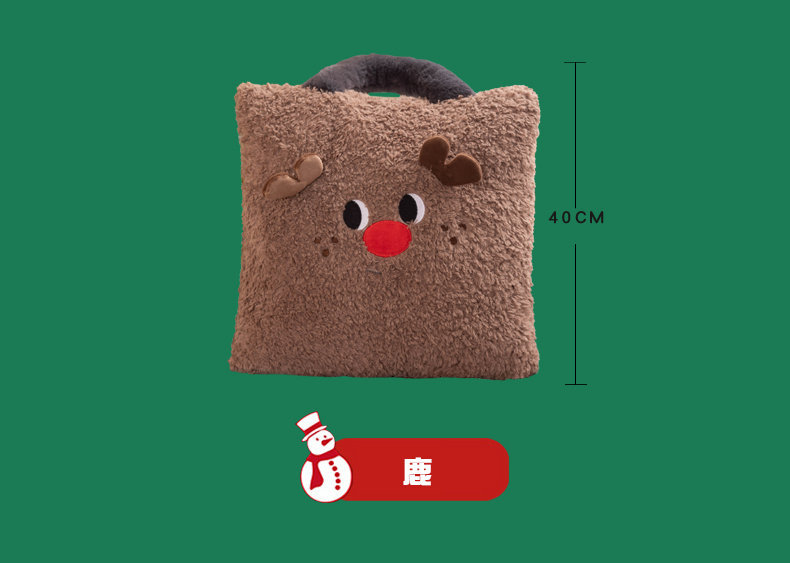 跨境圣诞抱枕创意卡通毛绒收纳抱枕学生腰靠圣诞节公司礼品批发详情7