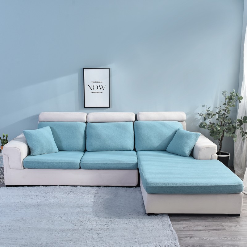 The manufacturer processes and customizes solid-color bubble cross-border cushion covers and full-package sofa cushion covers