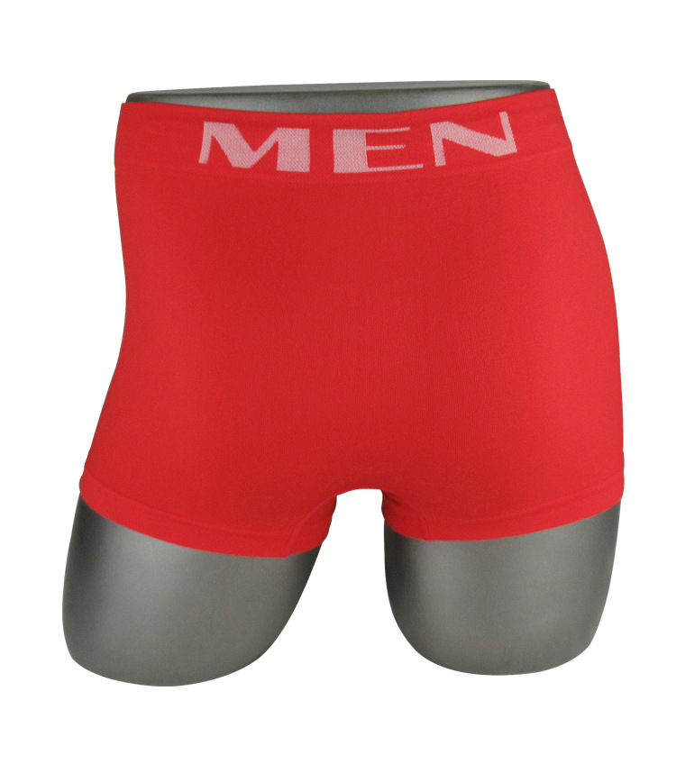批发跨境无缝男士平角内裤锦纶MEN BOXER BRIEFS 本命年四角裤头详情5
