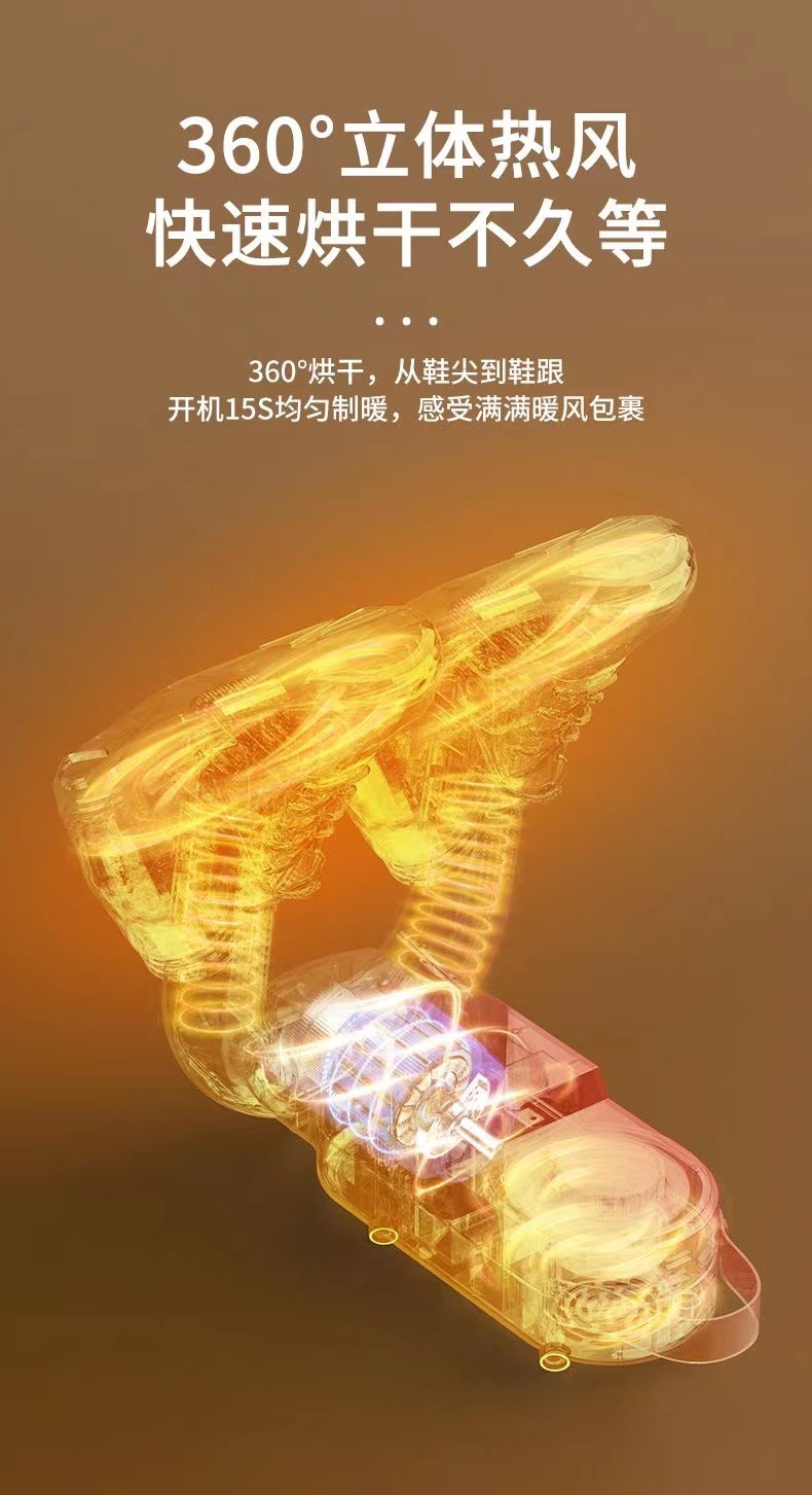 跨境烘鞋器便携折叠烤鞋神器除臭杀菌双V家用学生宿舍速烘干机暖详情11