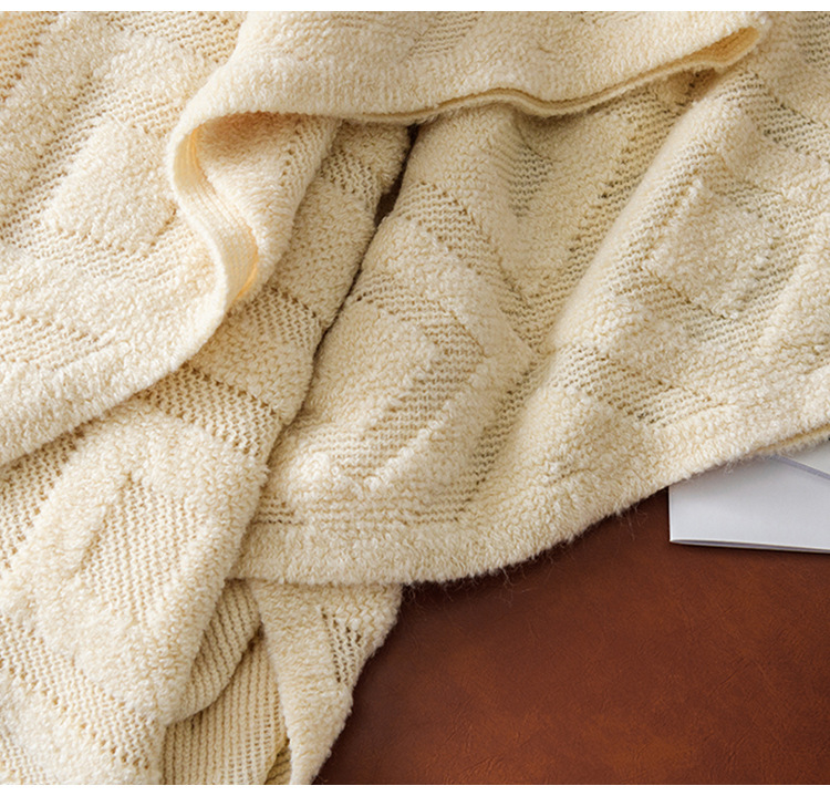 Cross-border Amazon sofa cover blanket bed tail flow Su blanket spring and summer air-conditioned knitted blanket office leisure nap blanket pic 19