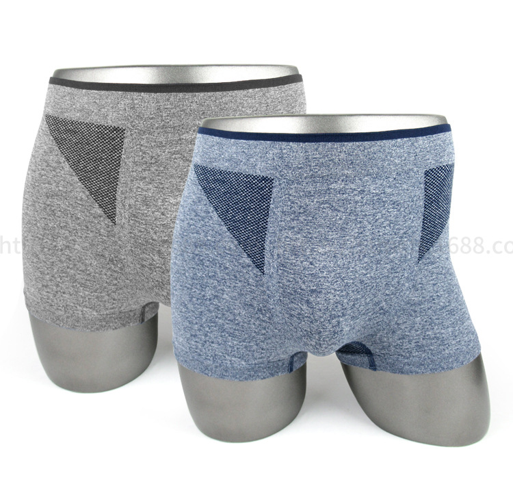 定制外贸男四角裤复合纱锦纶紧身舒适青少年透气无缝男士平角内裤