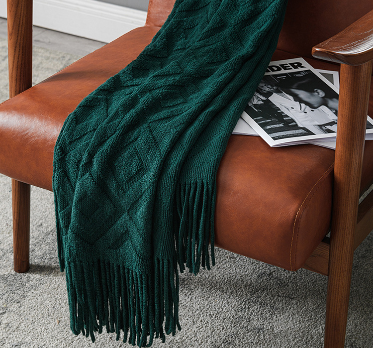 Cross-border Amazon sofa cover blanket bed tail flow Su blanket spring and summer air-conditioned knitted blanket office leisure nap blanket pic 20