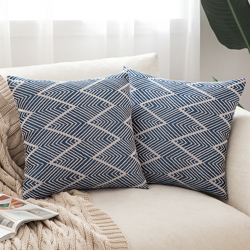 Cotton and linen fabric Japanese-style wavy pillowcase, cushion cover, backrest, pillow, sofa, office and home use Item Picture