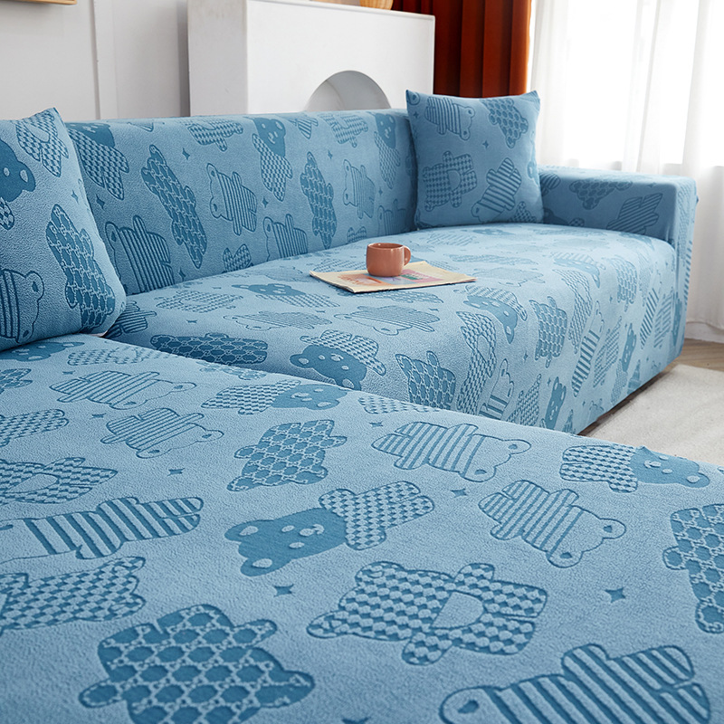 Customized cross-border cationic biscuit bear sofa cover, Empress combination sofa dust-proof cover, full package sofa cover manufacturer