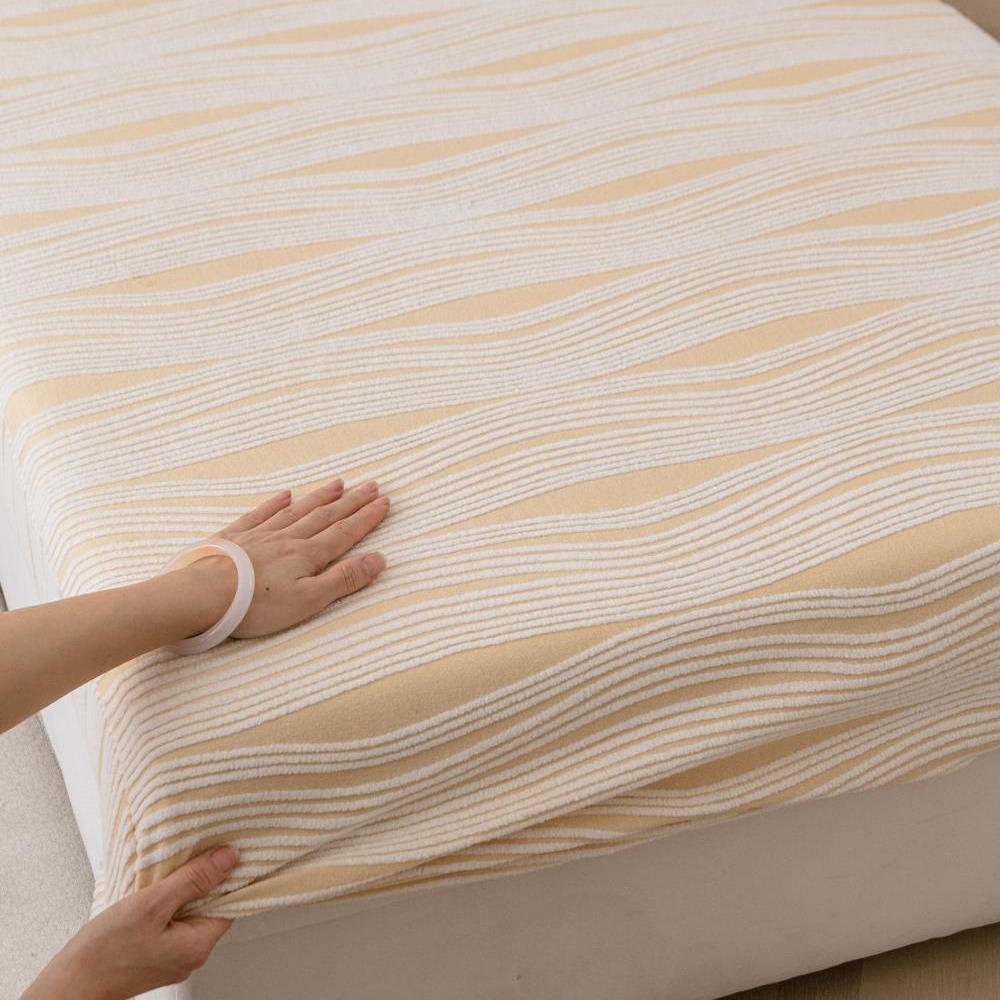 跨境新款加厚阳离子提花绒沙发笠 可组合纯色保暖防滑沙发坐垫套细节图