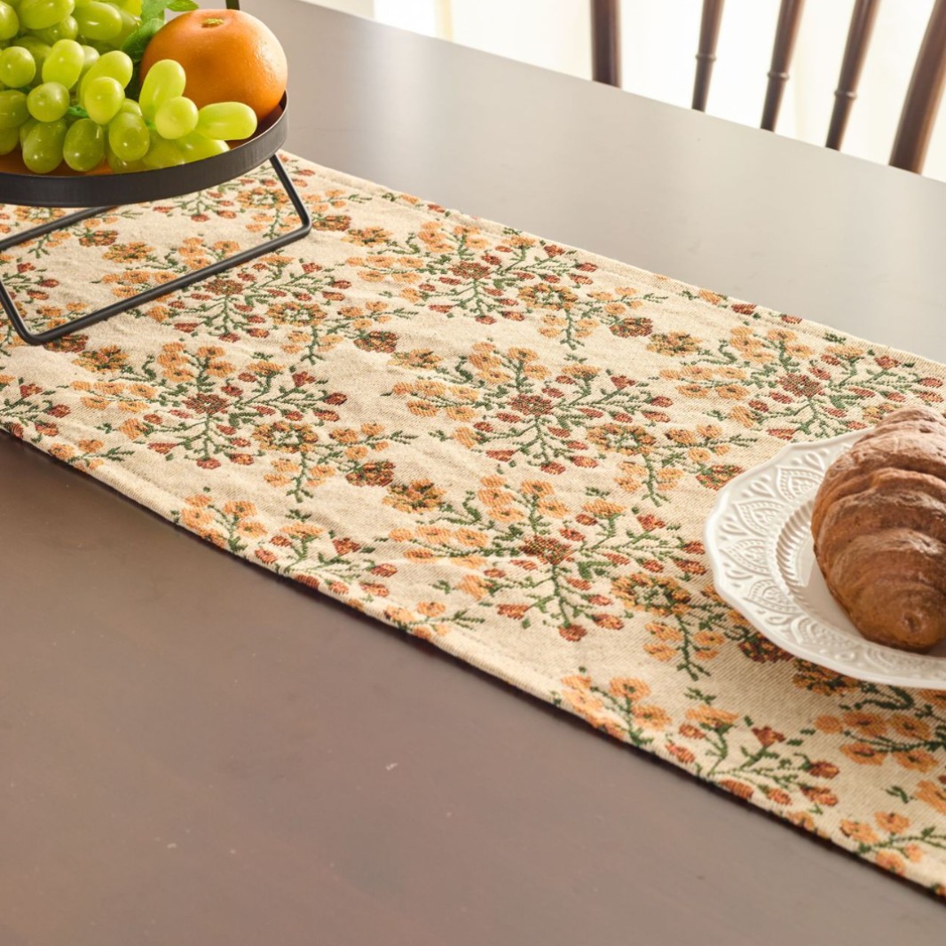American retro-style table flag atmosphere decoration, table flag, jacquard tassel, coffee table, TV cabinet cover, dust-proof Specification image