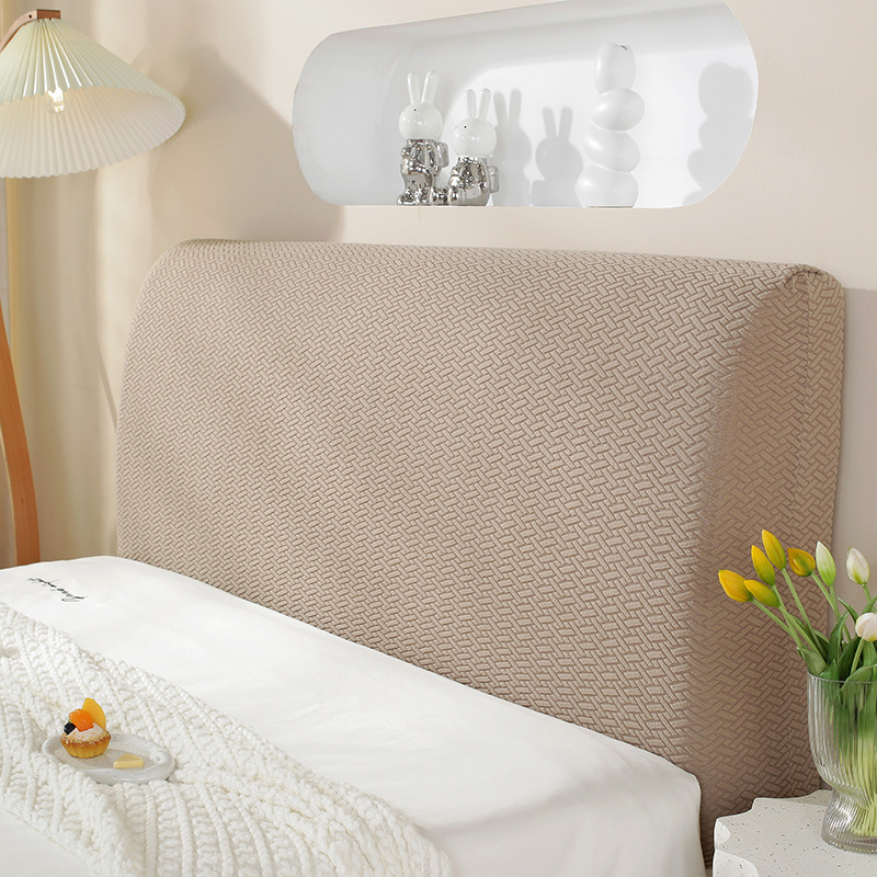 All-inclusive bedhead cover, simple and modern European-style dust cover, elastic fabric protective cover, 1.8m and 1.5m soft headboard cover Item Picture