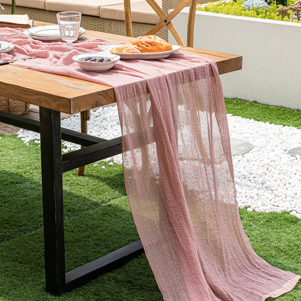 Cross-border pleated fabric table flags for weddings, birthdays, parties, semi-transparent decorative cheese and cheese fabric table flags Specification image