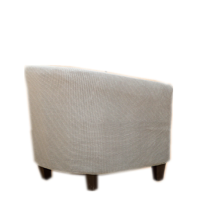 Cross-border solid color corn wool round sofa cover, fully enclosed semi-circular coffee shop chair cover, Internet cafe hotel sofa chair cover Application Scenario