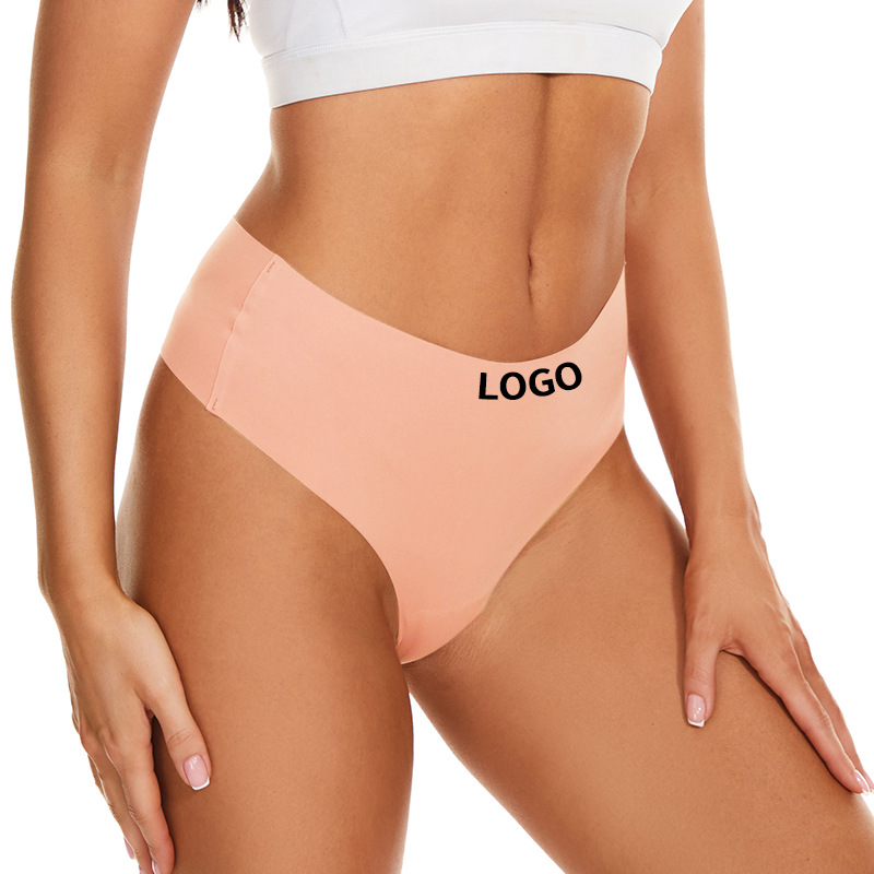 2121欧美中腰无痕丁字裤 一片式冰丝t裤性感随意裁速干女士内裤