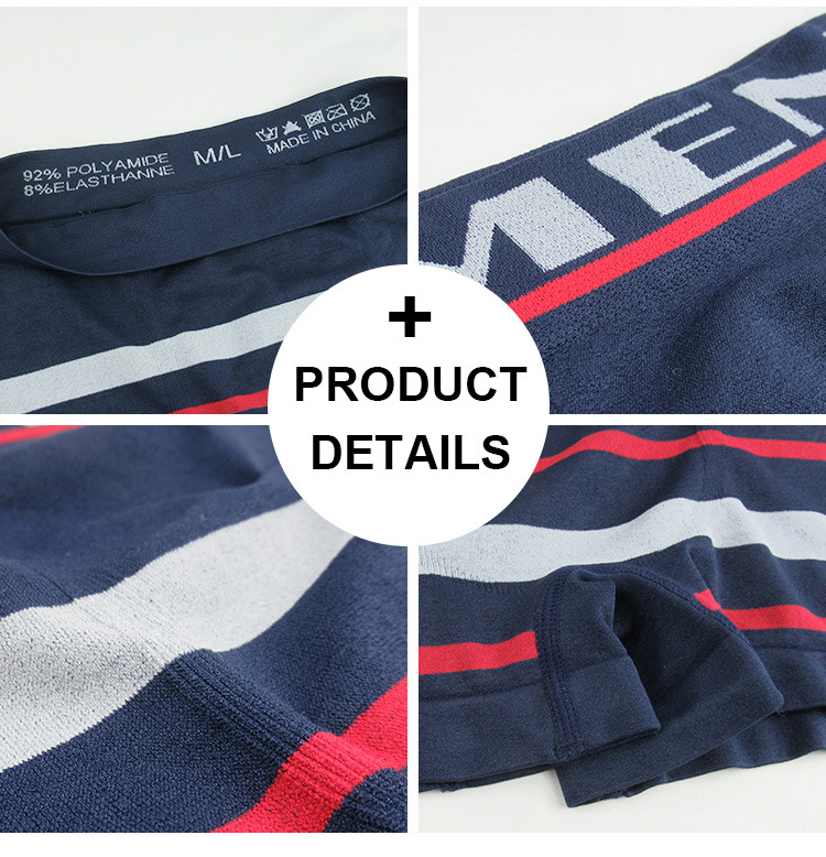 跨境外贸亚马逊男士内裤无缝平角裤尼龙锦纶四角裤MEN UNDERWEAR详情7