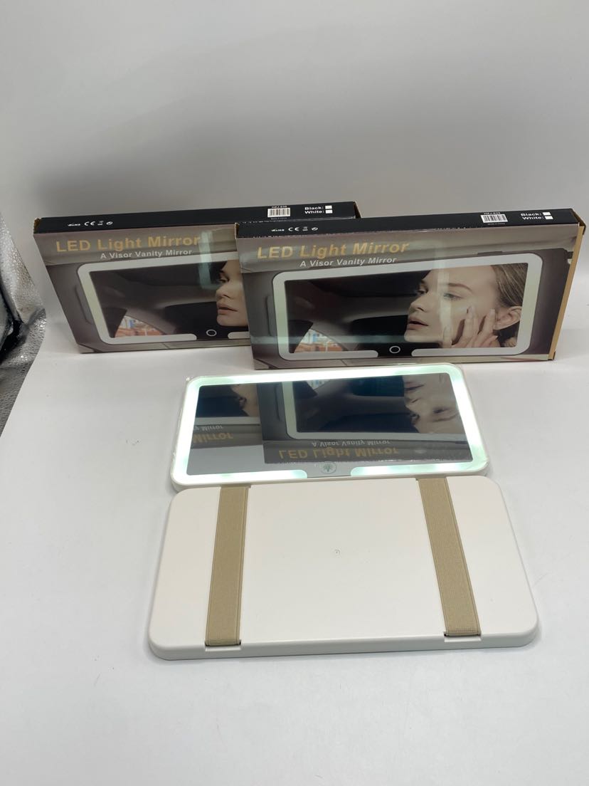 Car sun visors, makeup mirrors, LED lights, anti-breakage car interior products, high-definition mirror surfaces with lights, car grooming mirrors pic 2