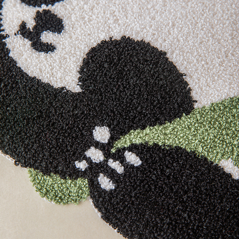 New embroidered cute panda throw pillows, modern and simple black and white ins living room homestay sofa bed cushions and pillows Specification image