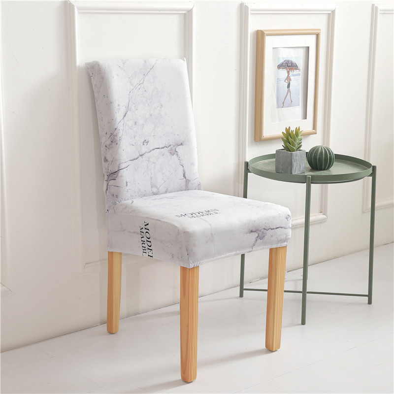 Cross-border in-stock elastic dining chair covers, restaurant printed elastic seat covers, multi-functional hotel chair covers, seat covers details Picture