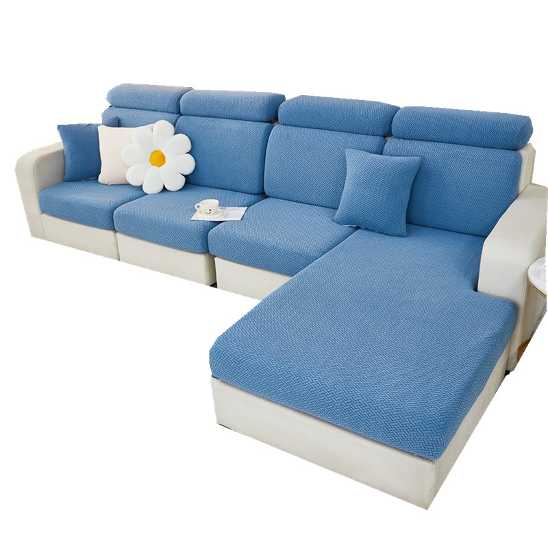 Cross-border solid color elastic all-inclusive solid color jacquard sofa hat, washable elastic thickened anti-slip sofa cushion cover Application Scenario
