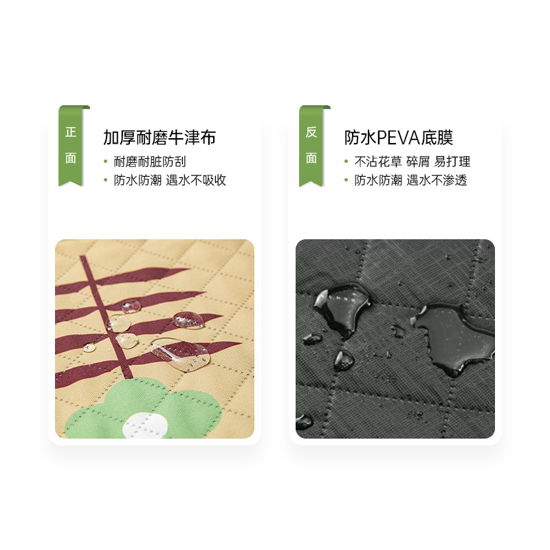 Outdoor camping picnic mat, spring outing photo background fabric, thickened waterproof Oxford fabric, ultrasonic foldable picnic mat details Picture