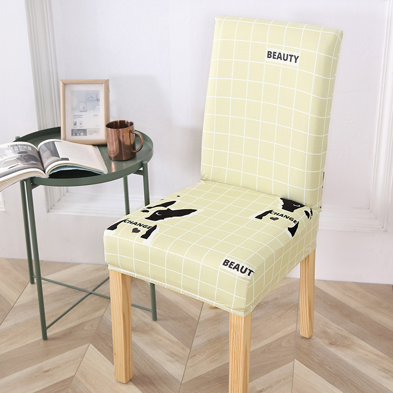Cross-border in-stock elastic dining chair covers, restaurant printed elastic seat covers, multi-functional hotel chair covers, seat covers Specification image